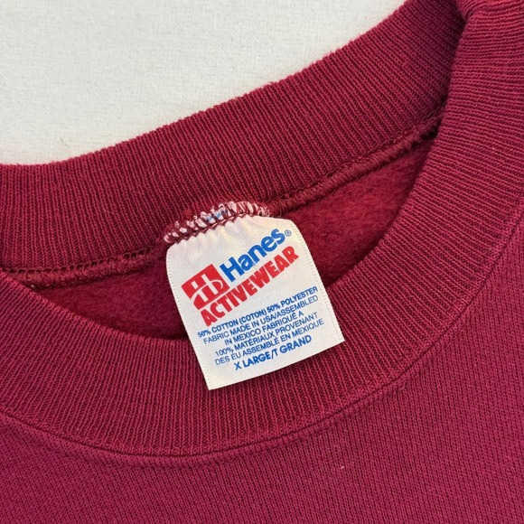 Vintage Hanes Mississippi State Bulldogs Sweatshirt XL Maroon Crewneck - Picture 2 of 11